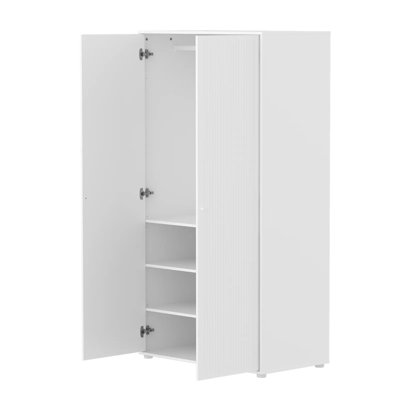 flexa-saga-kleiderschrank-2-t-ren-mit-rillen-f-e-und-griffe-eiche-wei image 4
