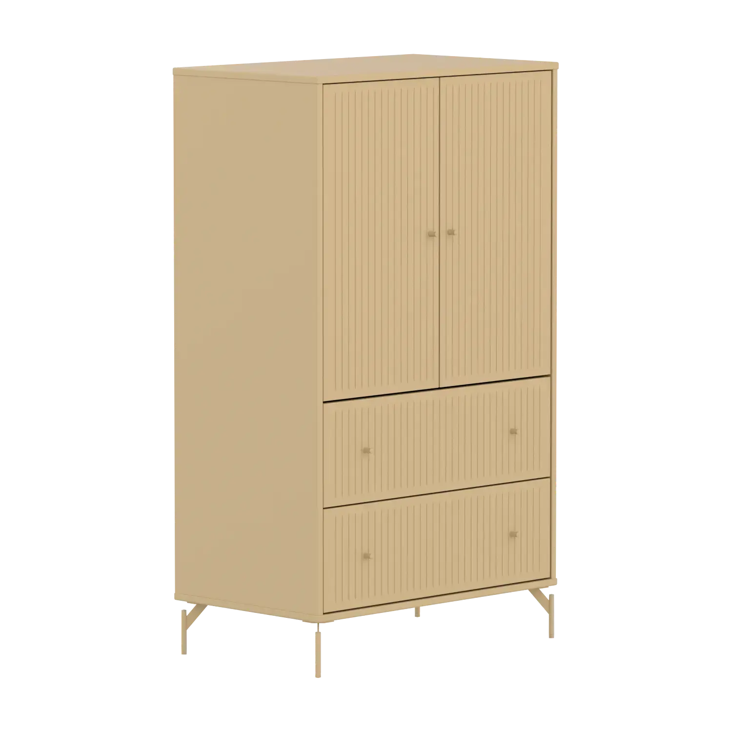 flexa-saga-schrank-2-t-ren-2-schubladen-mit-rillen-metallf-e-oat image 3