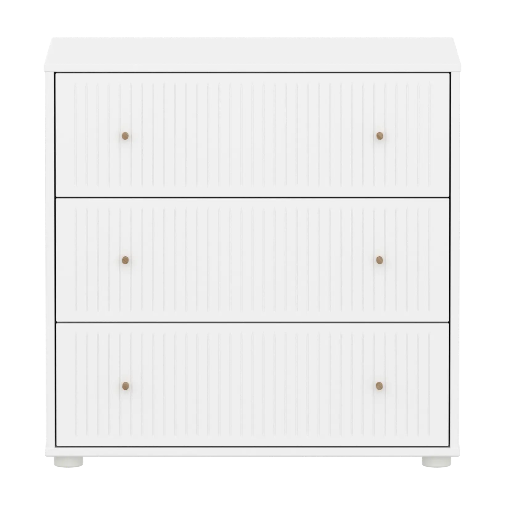 flexa-saga-kommode-3-schubladen-mit-rillen-griffe-in-eiche-wei image 2