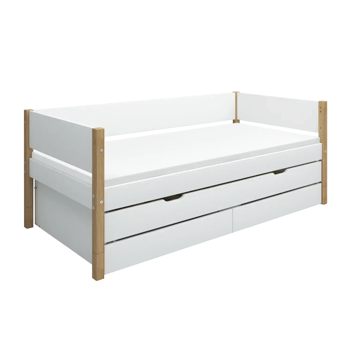 flexa-nor-einzelbett-90x200-cm-mit-ausziehbett-90x190-cm-und-schubladen-wei-eich image 7