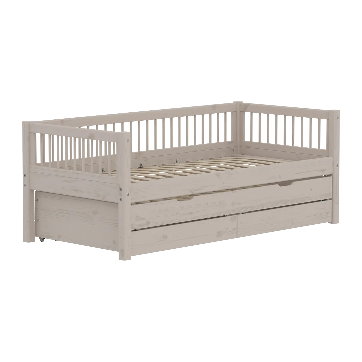 flexa-classic-einzelbett-90x200-cm-grau-mit-ausziehbett-90x190-cm-schubladen-und image 3