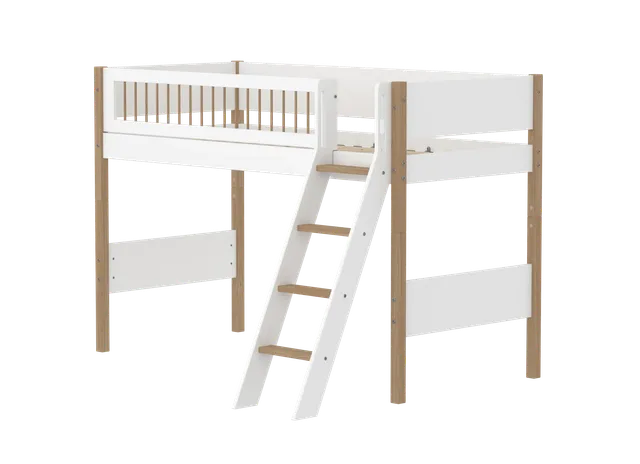 flexa-nor-hochbett-143-cm-mittelhoch-mit-schr-gleiter-und-absturzsicherung-90x20 image 1