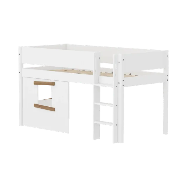 flexa-white-spielbett-120-cm-mit-baumhaus-90x200-cm-wei-eiche image 1