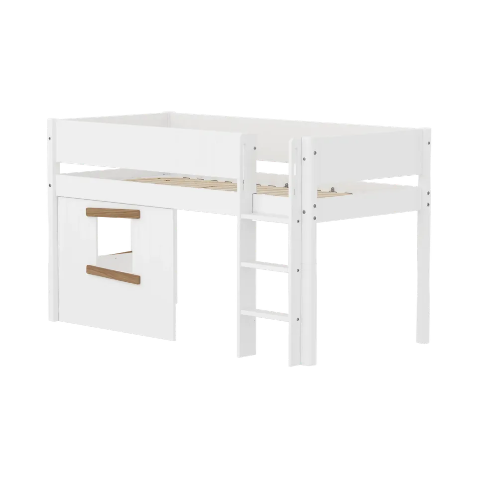 flexa-white-spielbett-120-cm-mit-baumhaus-90x200-cm-wei-eiche image 1