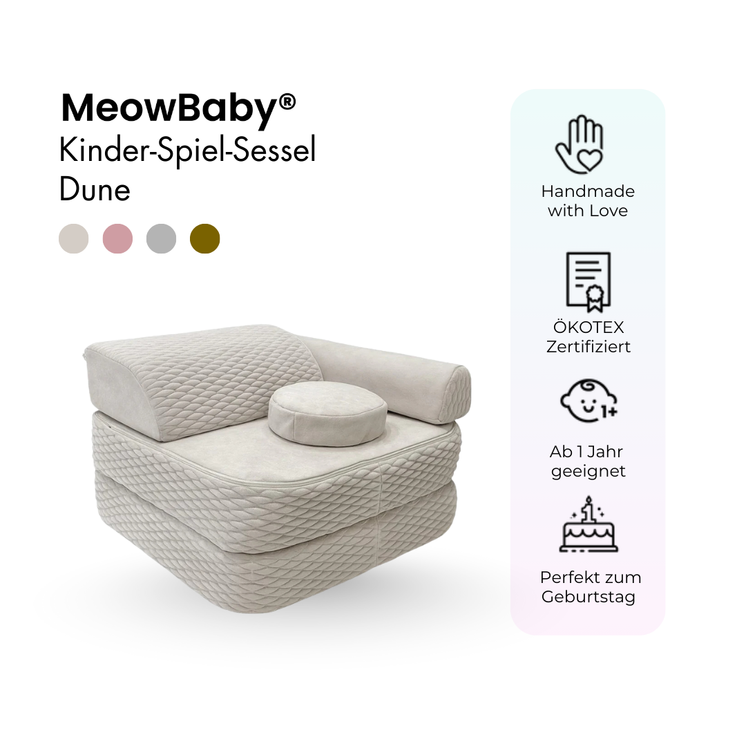 meowbaby-kindersessel-3-in-1-dune-faltbare-kindercouch-spielmatratze image 2