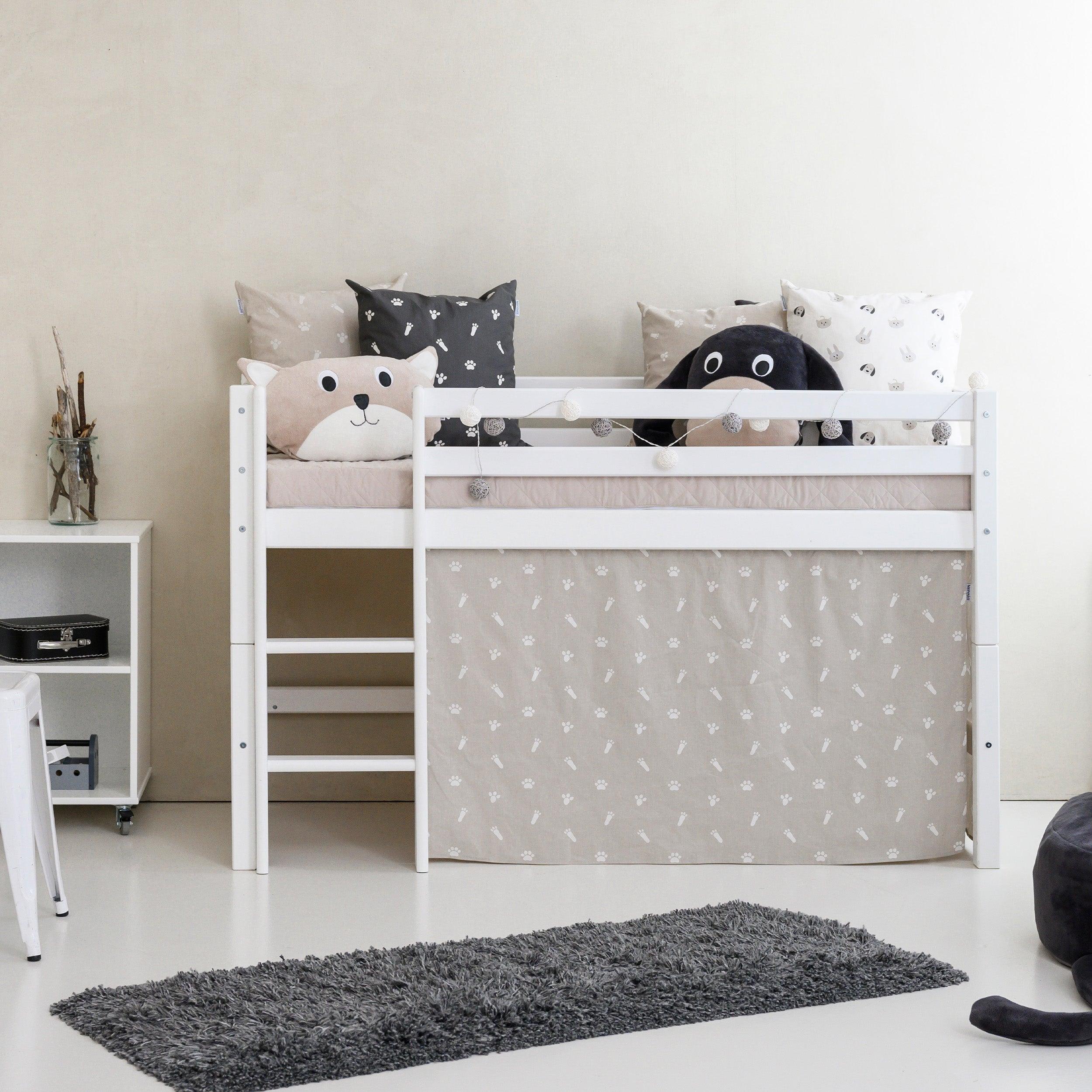 hoppekids-eco-dream-halbhochbett-mit-pets-silver-cloud-bettvorhang image 2