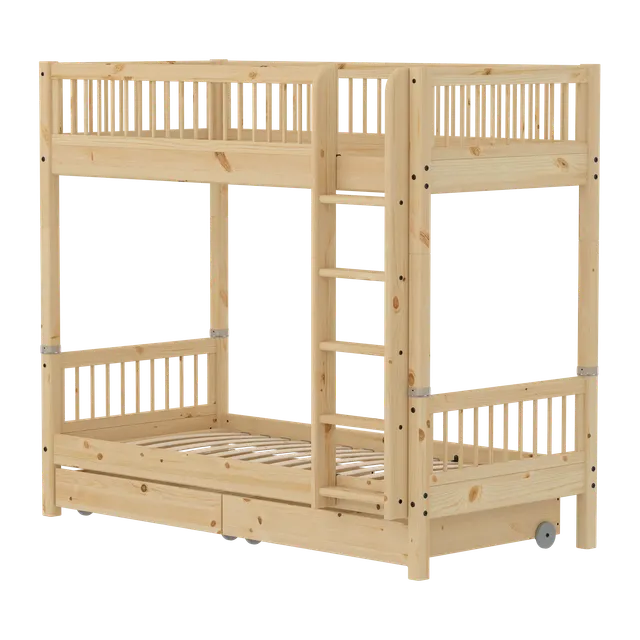 flexa-classic-raw-etagenbett-mit-aufbewahrung-90x200-cm-kiefernholz image 1