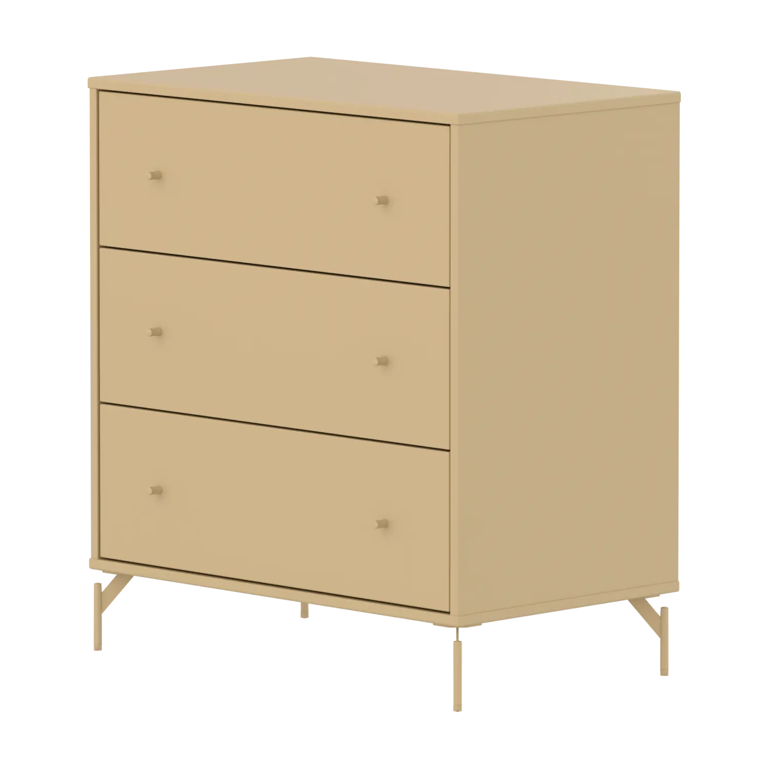 flexa-saga-kommode-mit-3-schubladen-soft-close-oat-metallf-e image 1