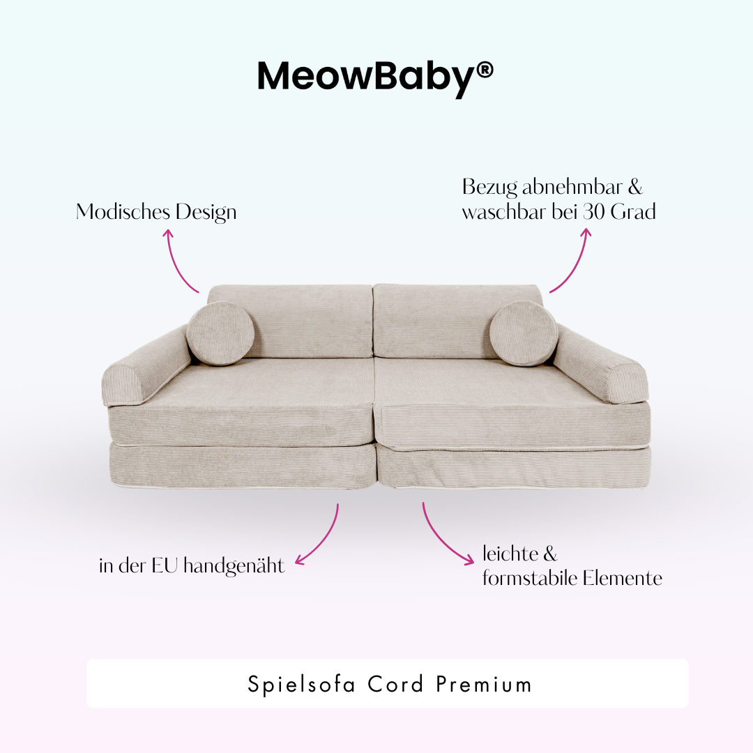 meowbaby-spielsofa-cord-premium-slim-cord-edition-160x76x52-cm image 2