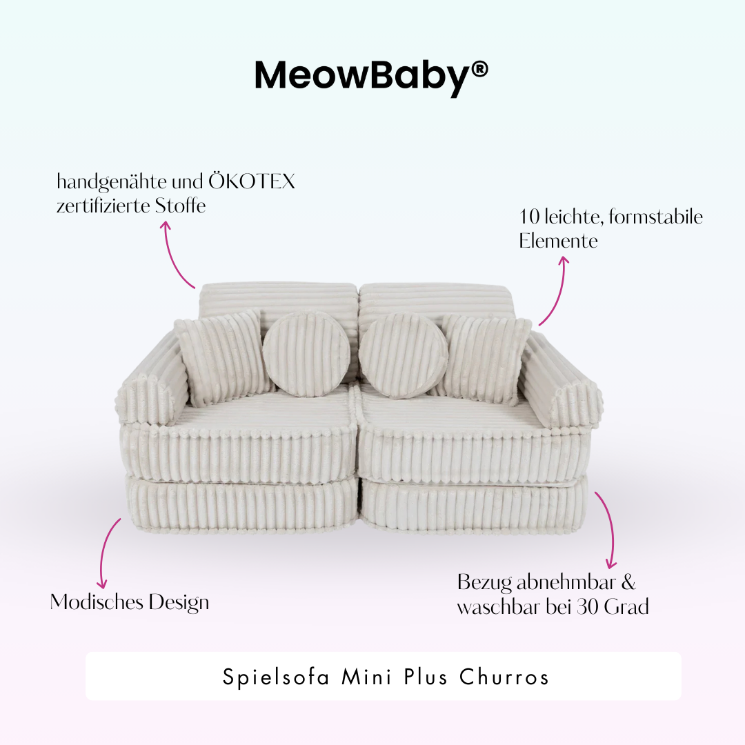 meowbaby-spielsofa-mini-plus-churros-pl-schcord-edition-120x60x50-cm image 2