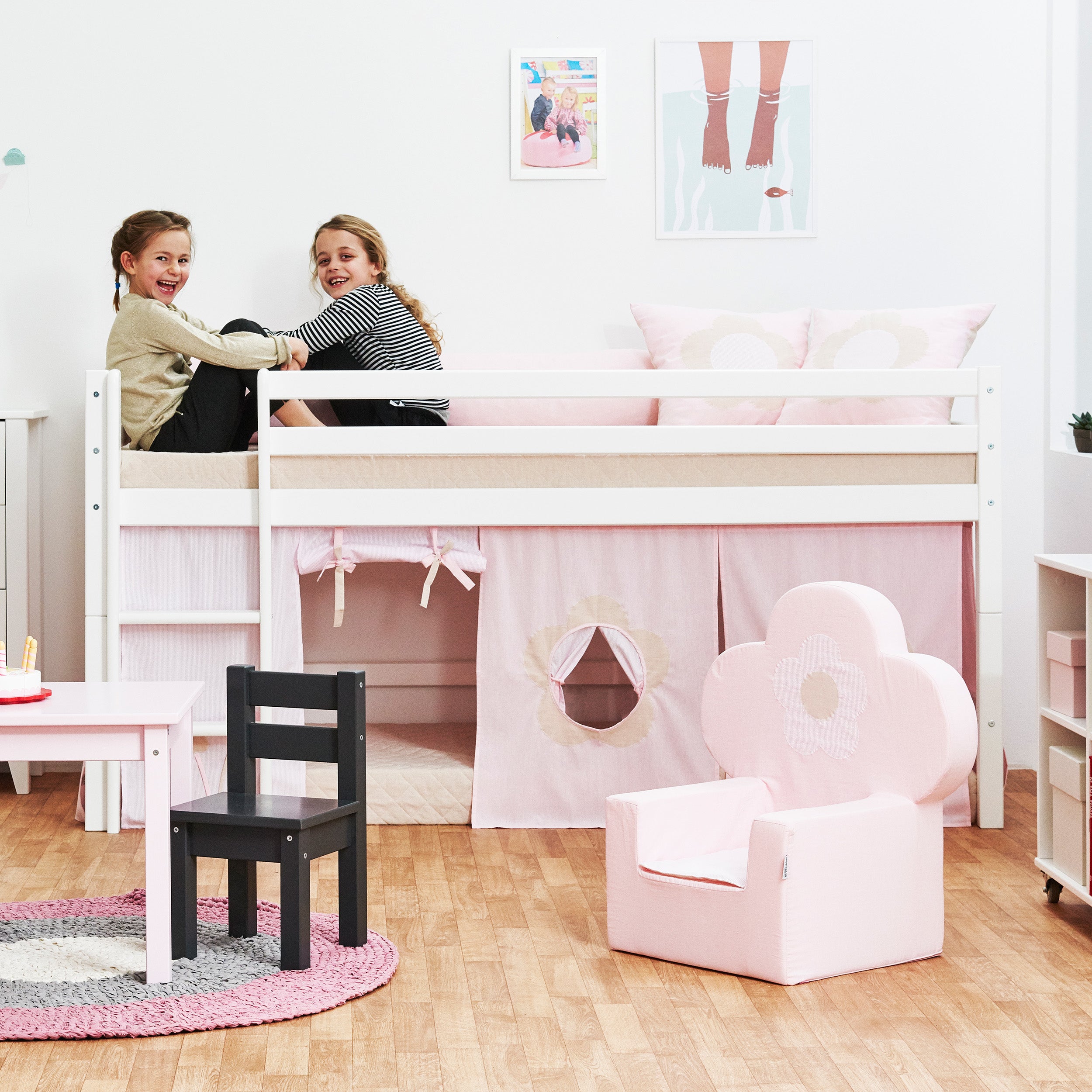 hoppekids-fairytale-flower-bettvorhang-f-r-halbhohes-bett image 7