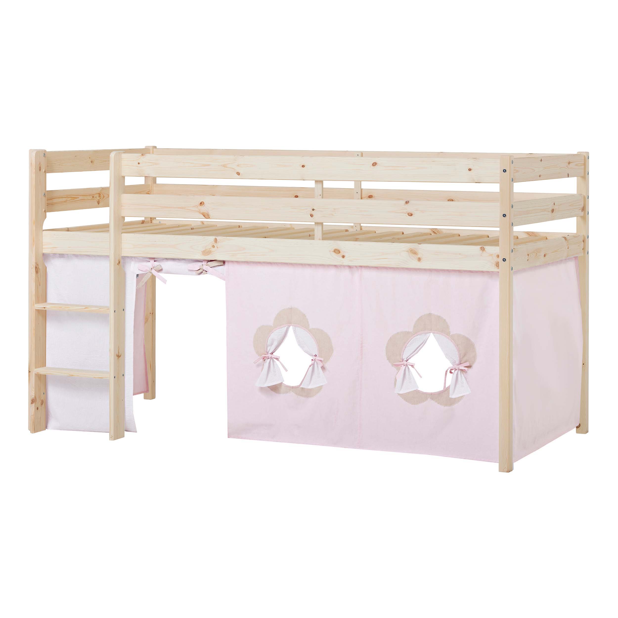 hoppekids-eco-comfort-halbhohes-bett-mit-fairytale-flower-vorhang image 7