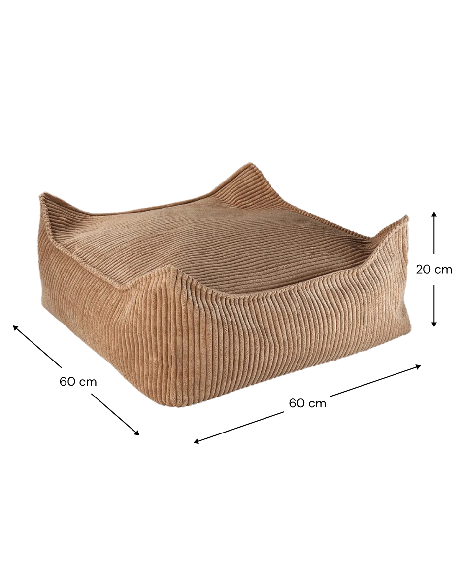wigiwama-toffee-sitzsack-hocker-set-cord-beanbag-mit-square-ottoman image 5