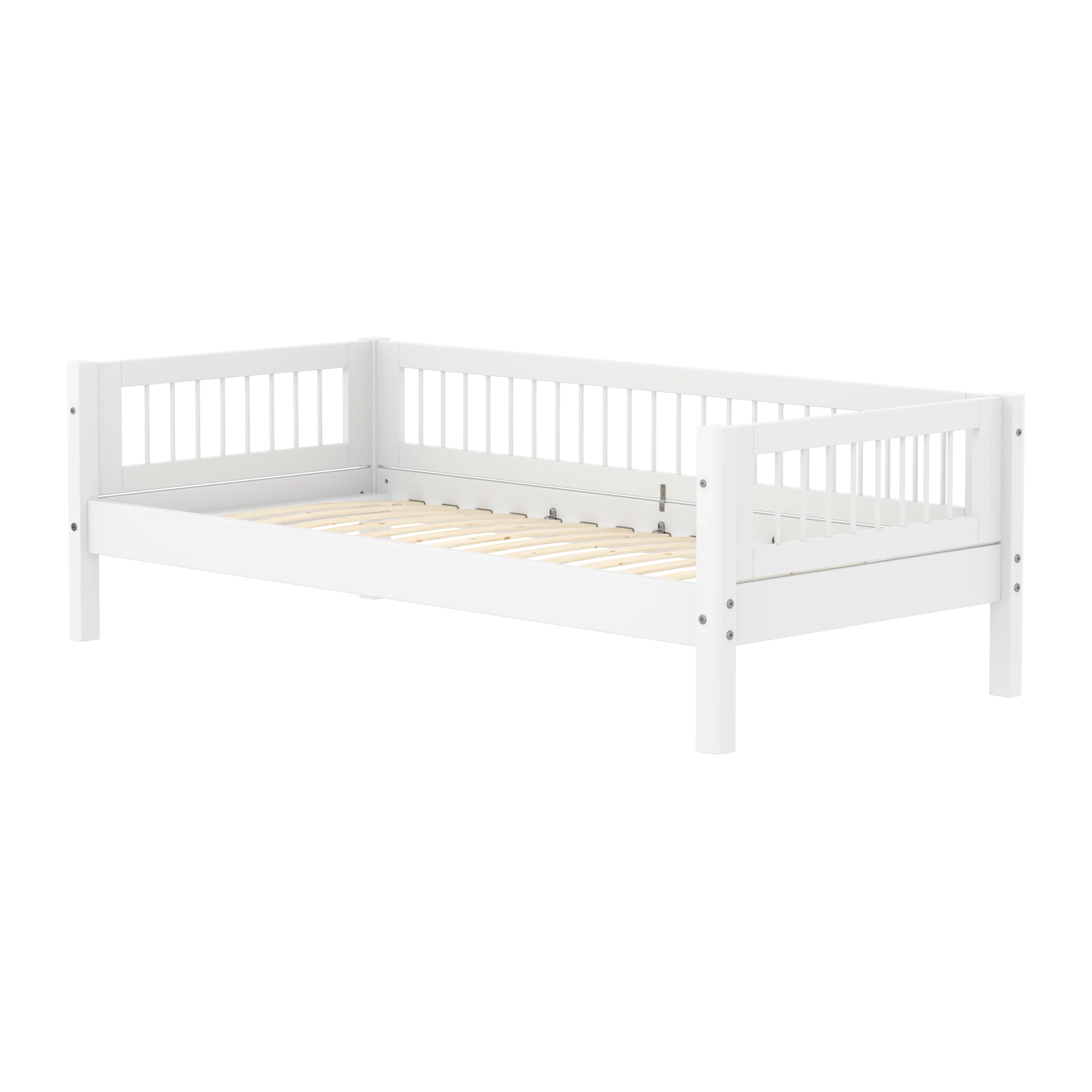 flexa-white-einzelbett-mit-crossbars-und-absturzsicherung-90x200-cm-wei-2 image 1