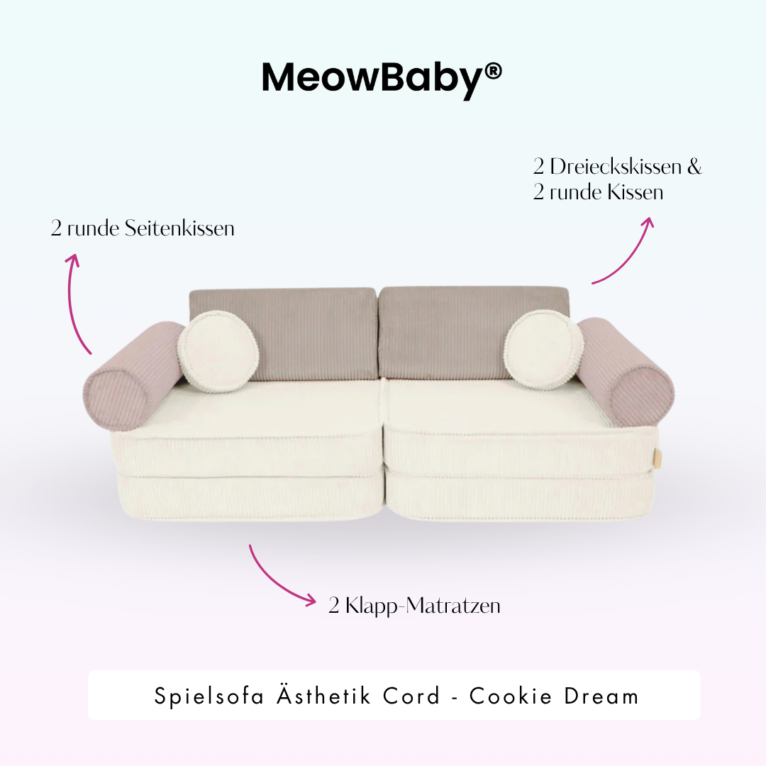 meowbaby-spielsofa-sthetik-cord-cookie-dream-160x76x52-cm-classic-cord-edition image 5