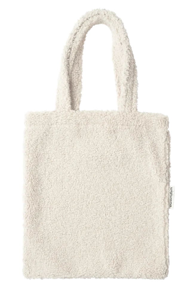 wigiwama-cream-white-tragetasche-classic-tote-bag-aus-teddy-stoff image 1