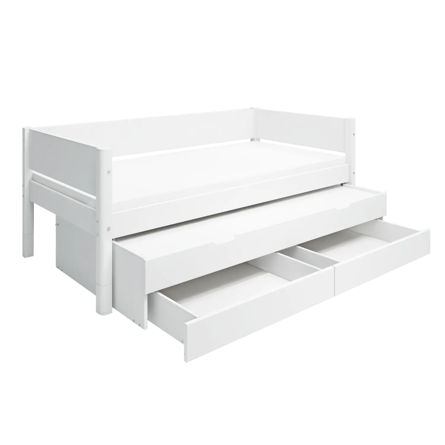 flexa-white-einzelbett-90x200-cm-mit-ausziehbett-90x190-cm-und-schubladen-wei image 3