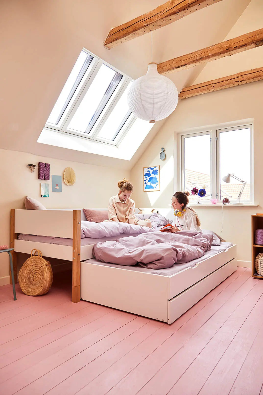 flexa-nor-ausziehbett-mit-stauraum-90x190-cm-wei-eiche image 2