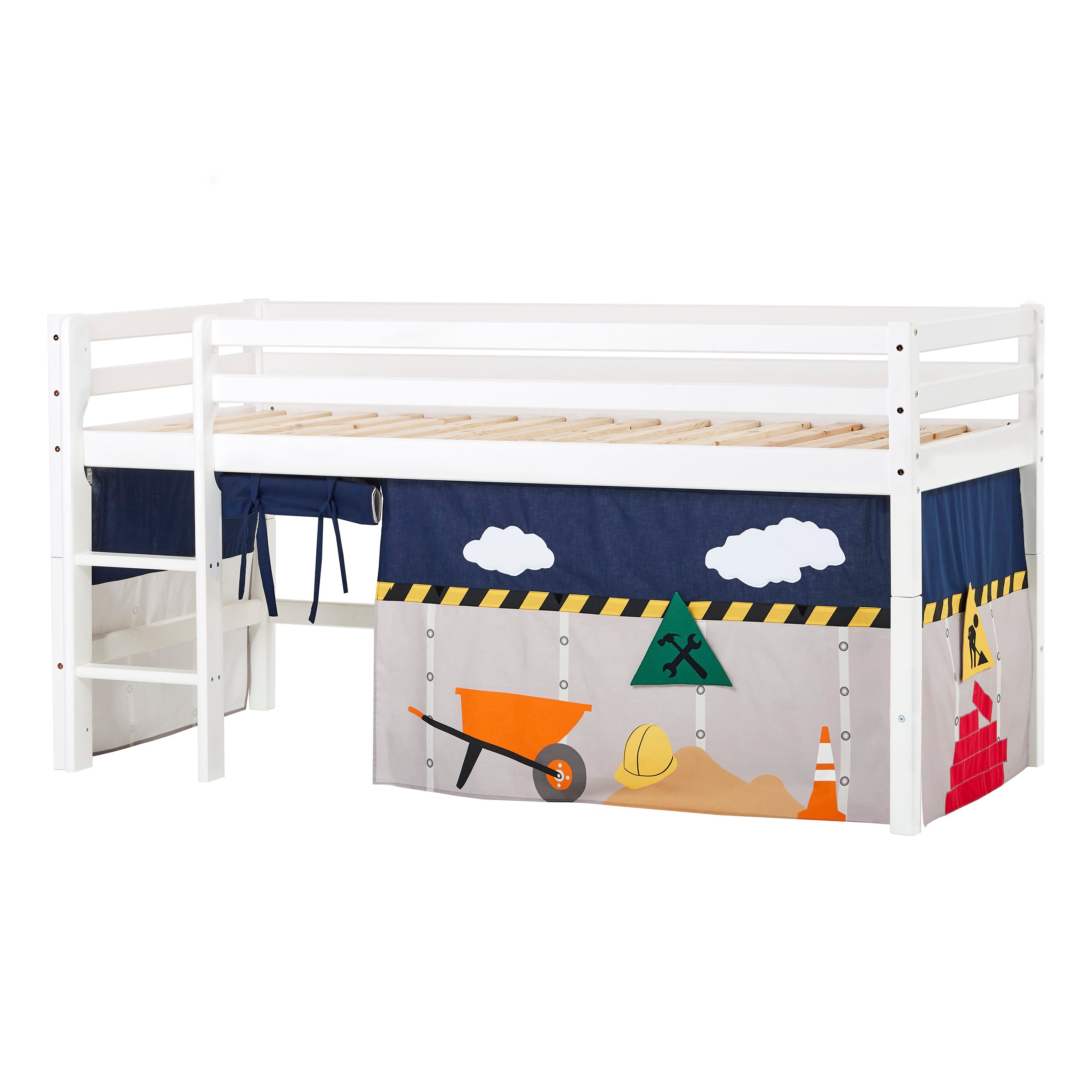 hoppekids-eco-dream-halbhochbett-mit-construction-bettvorhang image 6