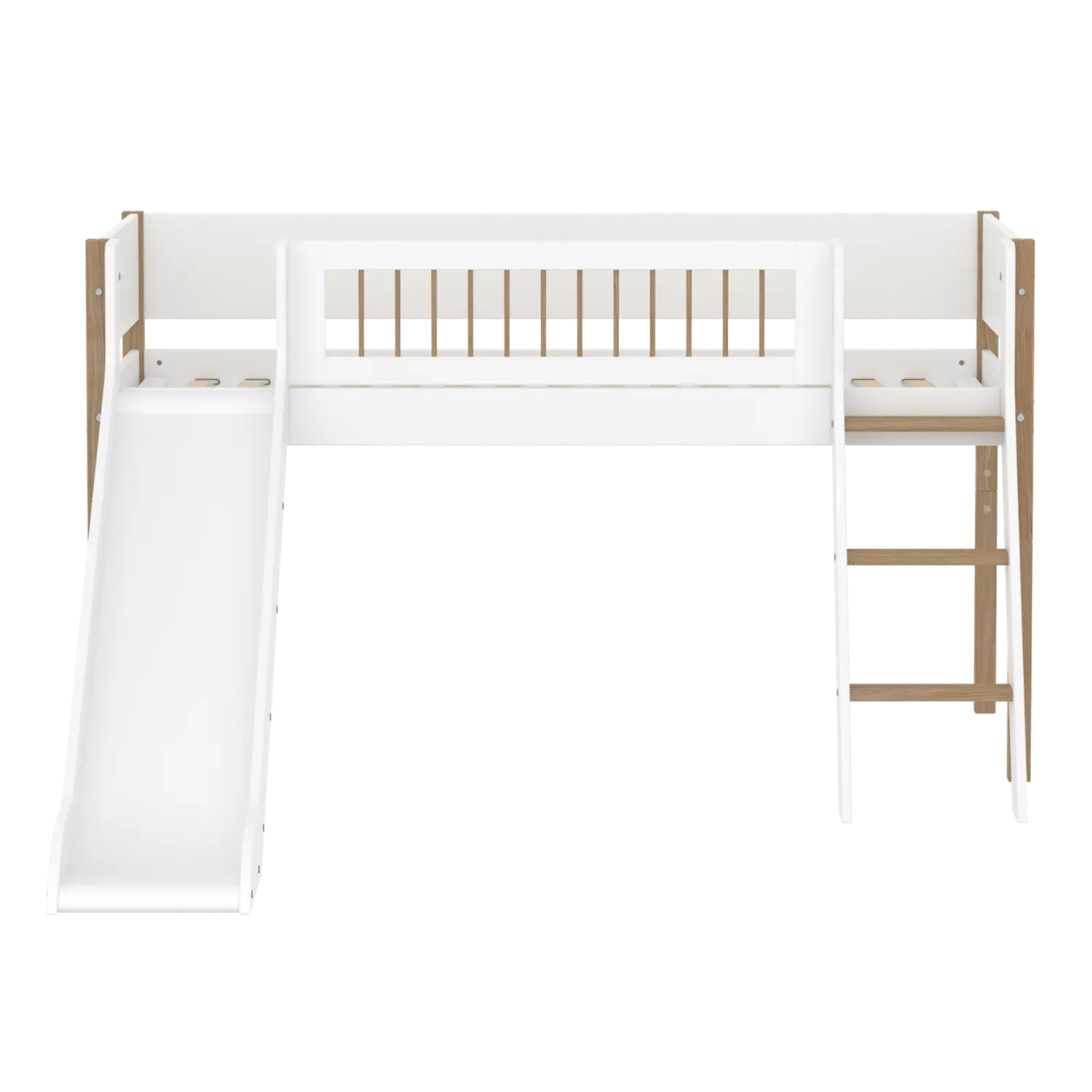 flexa-nor-spielbett-120-cm-mit-rutsche-leiter-und-absturzsicherung-90x200-cm-wei image 5