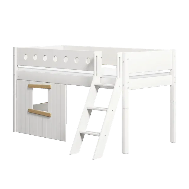 flexa-white-spielbett-120-cm-mit-baumhaus-leiter-und-absturzsicherung-90x200-cm--4 image 1
