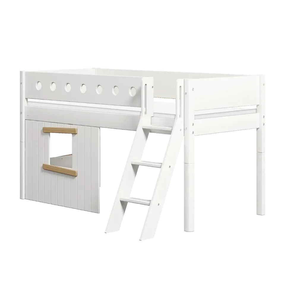 flexa-white-spielbett-120-cm-mit-baumhaus-leiter-und-absturzsicherung-90x200-cm--4 image 1