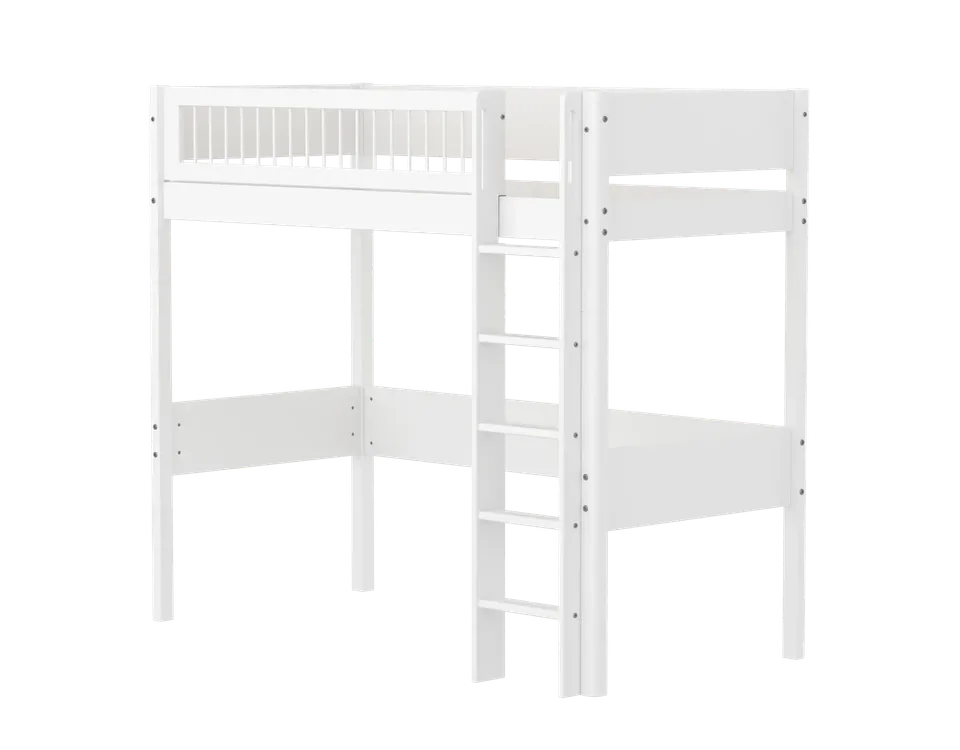 flexa-white-hochbett-184-cm-mit-leiter-und-absturzsicherung-90x200-cm-wei image 1