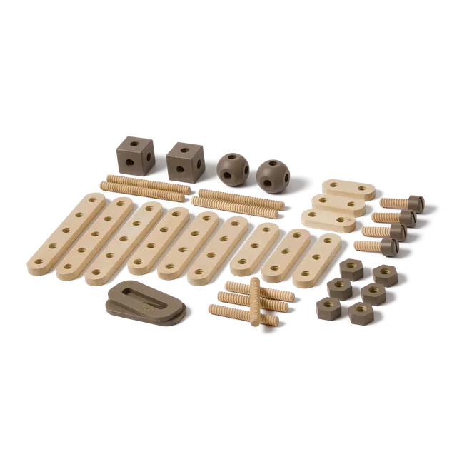 flexa-ogo-bau-set-36-teilig-holz-konstruktionsspielzeug image 1