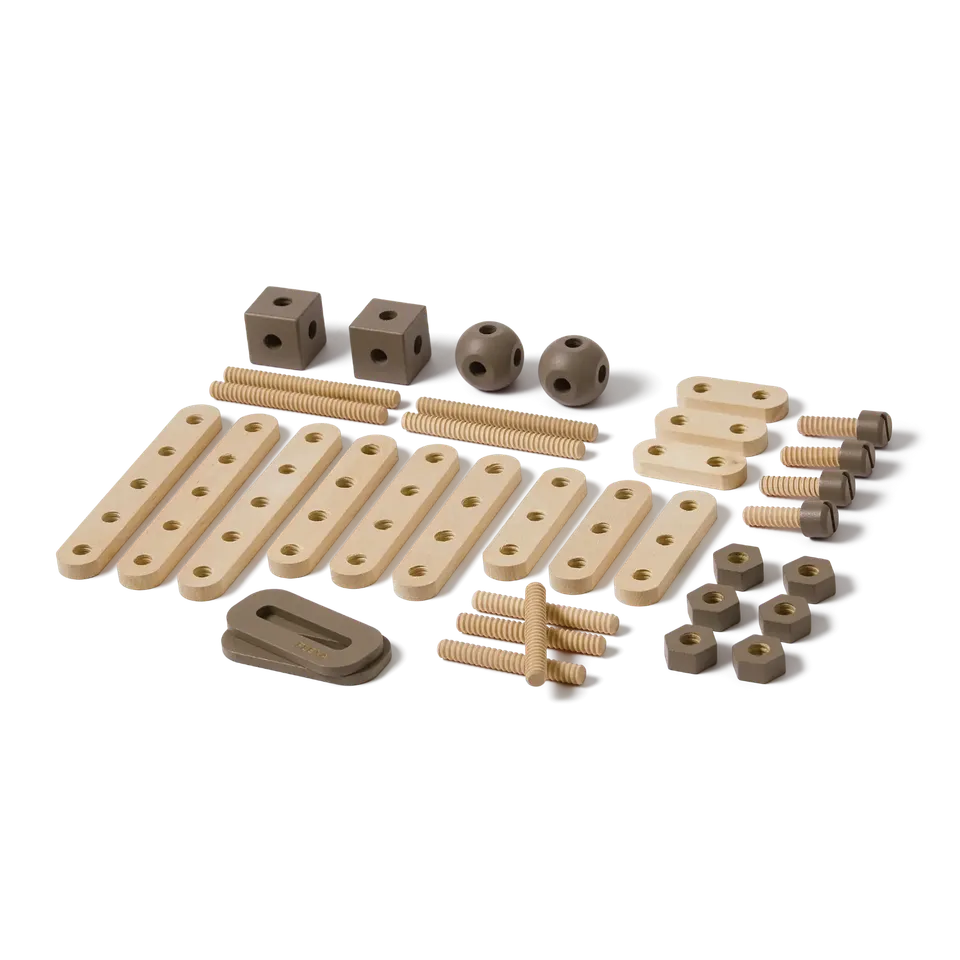 flexa-ogo-bau-set-36-teilig-holz-konstruktionsspielzeug image 1