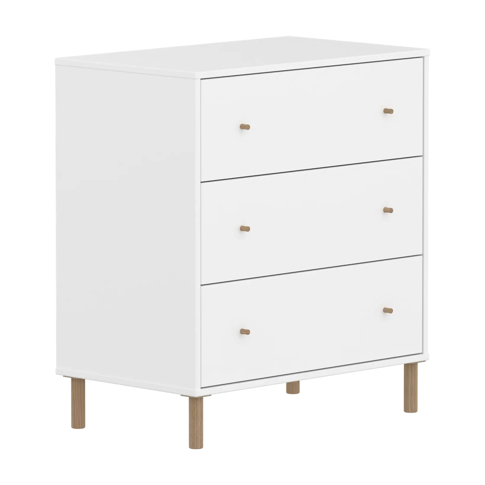 flexa-saga-kommode-3-schubladen-f-e-und-griffe-in-eiche-wei image 3