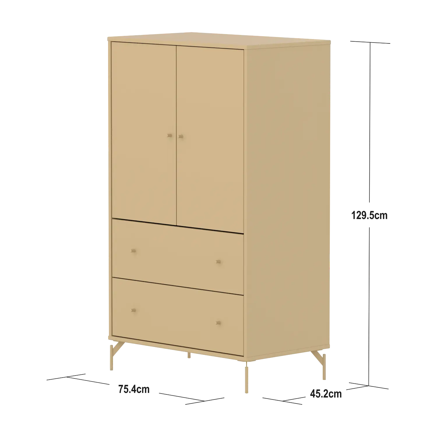 flexa-saga-schrank-2-t-ren-und-2-schubladen-metallf-e-oat image 4
