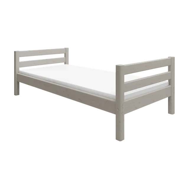 flexa-classic-einzelbett-90x200-cm-grau-mit-lattenrost image 1