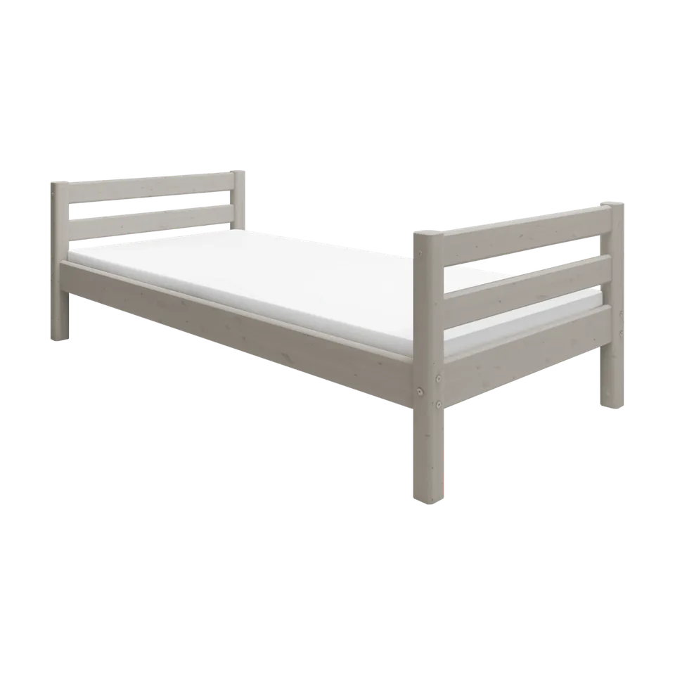 flexa-classic-einzelbett-90x200-cm-grau-mit-lattenrost image 1