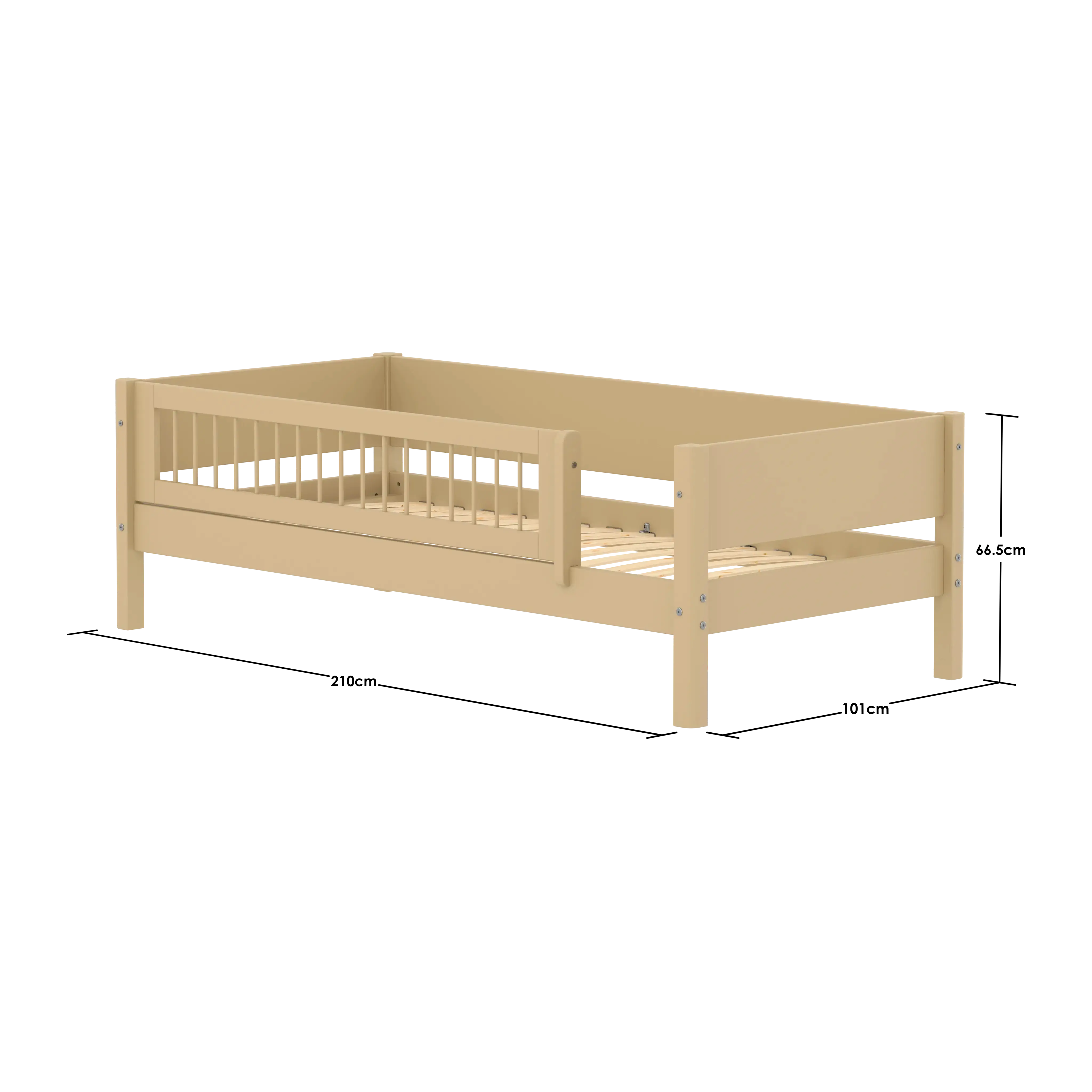flexa-white-einzelbett-mit-absturzsicherung-90x200-cm-sand image 8