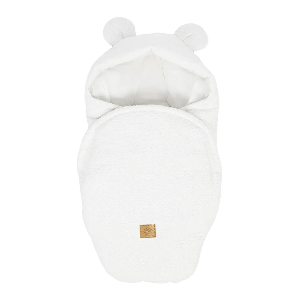 meowbaby-einschlagdecke-mit-teddyohren-boucl-creme-wei-pucktuch image 1