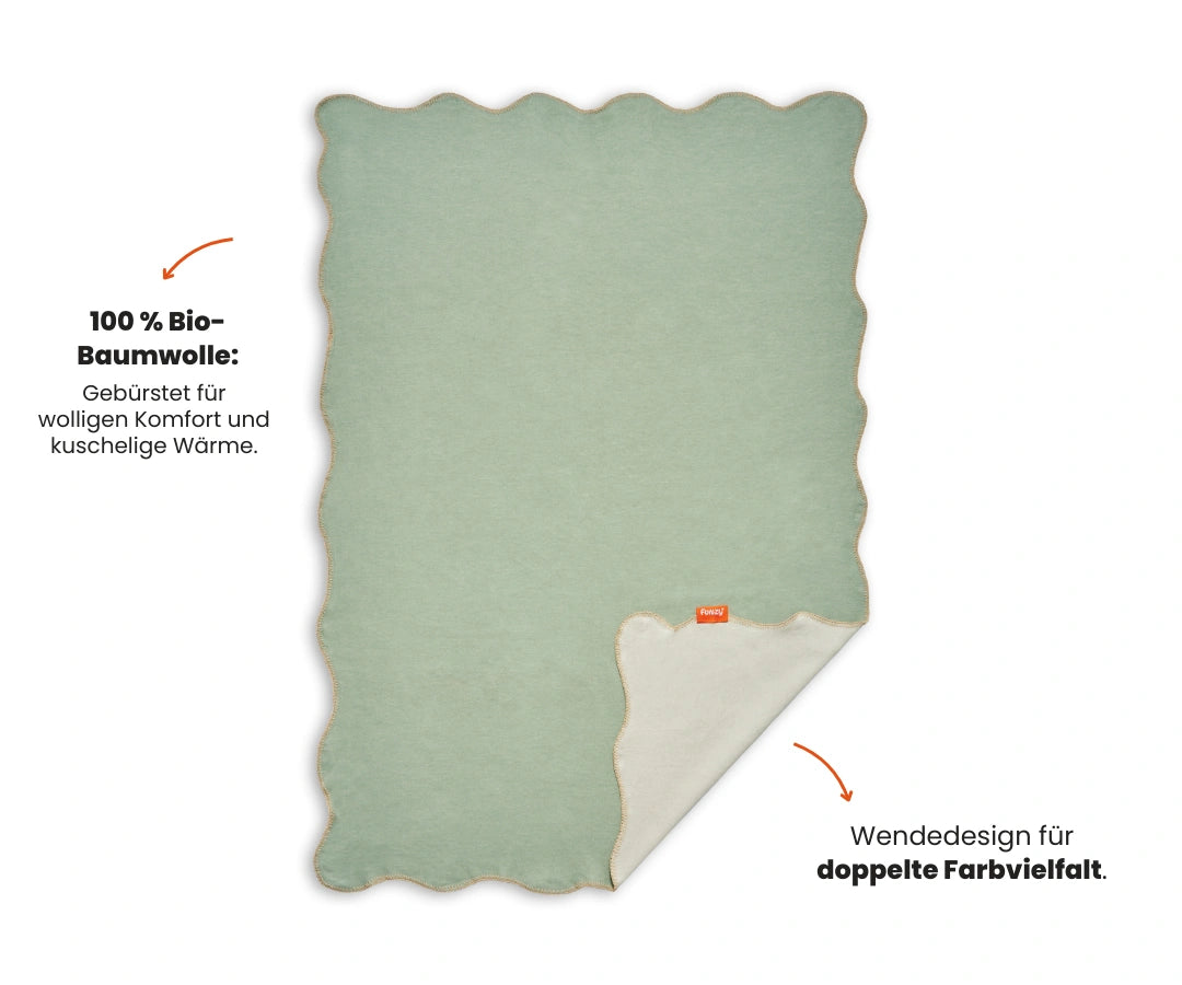 funzy-baumwolldecke-wendbare-kuscheldecke-scallop-design image 5