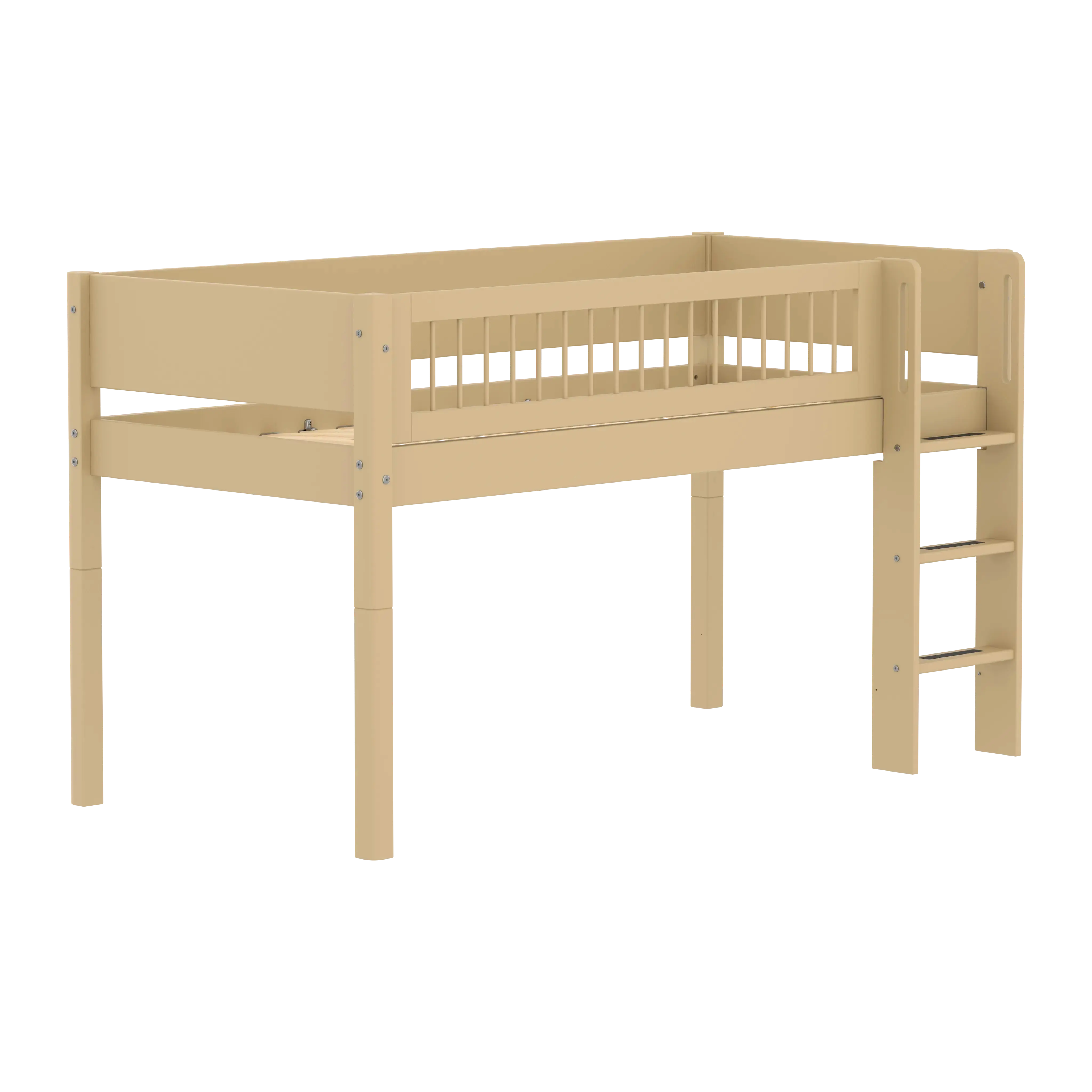 flexa-classic-halbhochbett-120-cm-mit-leiter-und-absturzsicherung-90x200-cm-sand image 8