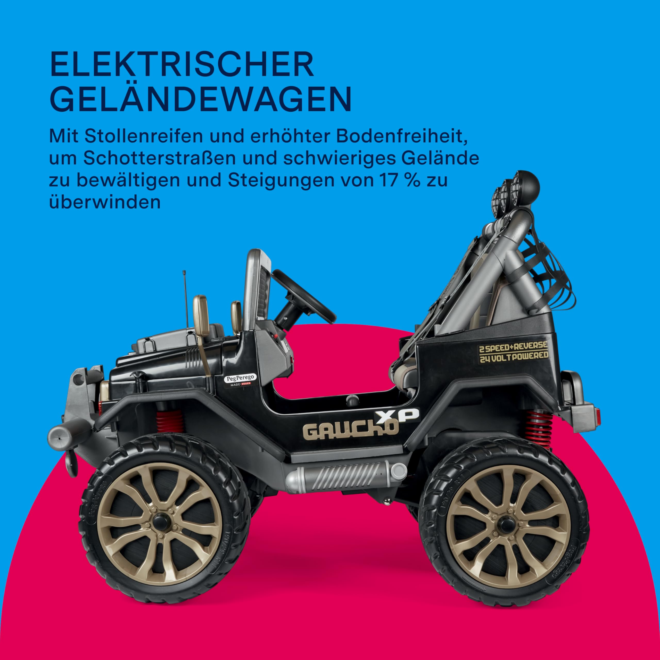 peg-perego-gaucho-xp-elektrisches-gel-ndefahrzeug-24v-f-r-kinder-ab-3-jahren image 3