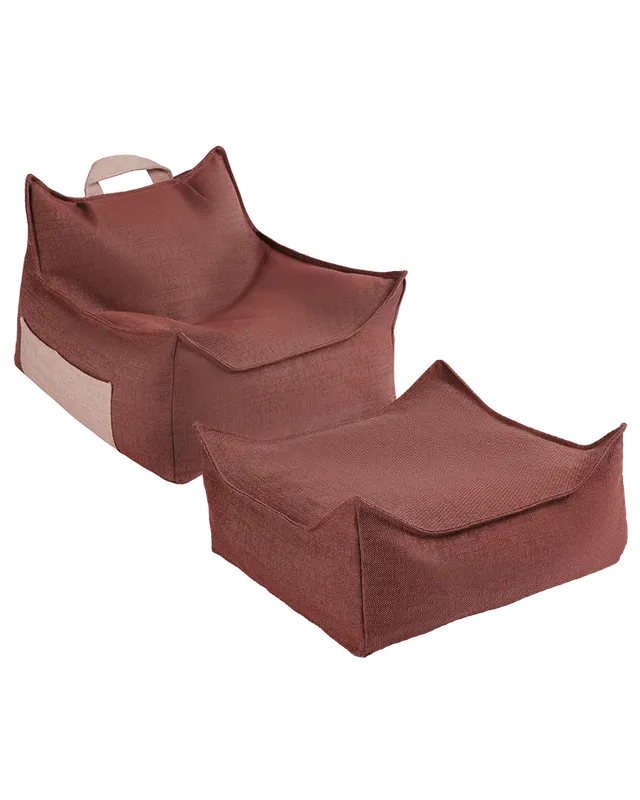 wigiwama-outdoor-sitzsack-hocker-set-pomegranate image 1