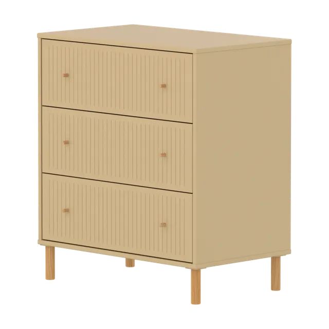 flexa-saga-kommode-3-schubladen-mit-rillen-f-e-griffe-eiche-oat image 1