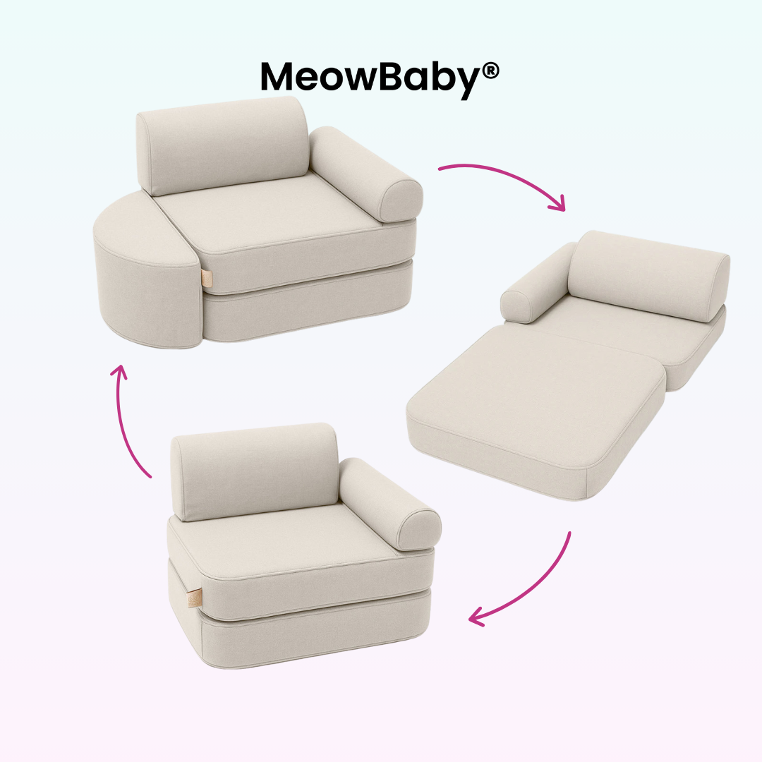 meowbaby-kindersessel-3-in-1-outzy-faltbare-kindercouch-und-spielmatratze-outdoo image 3