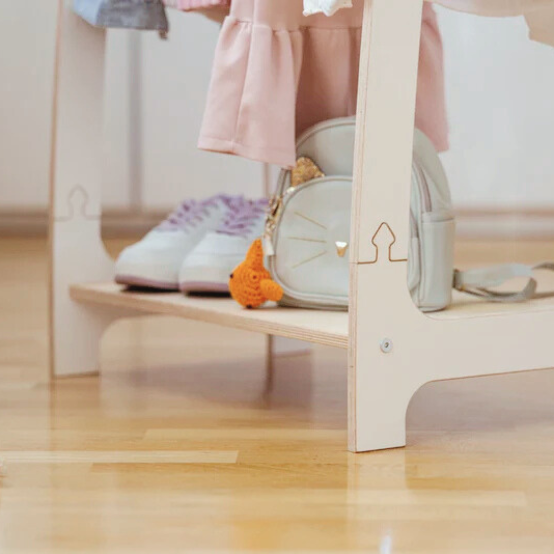 meowbaby-montessori-kleiderst-nder-kinder-kleiderstange-aus-holz image 2