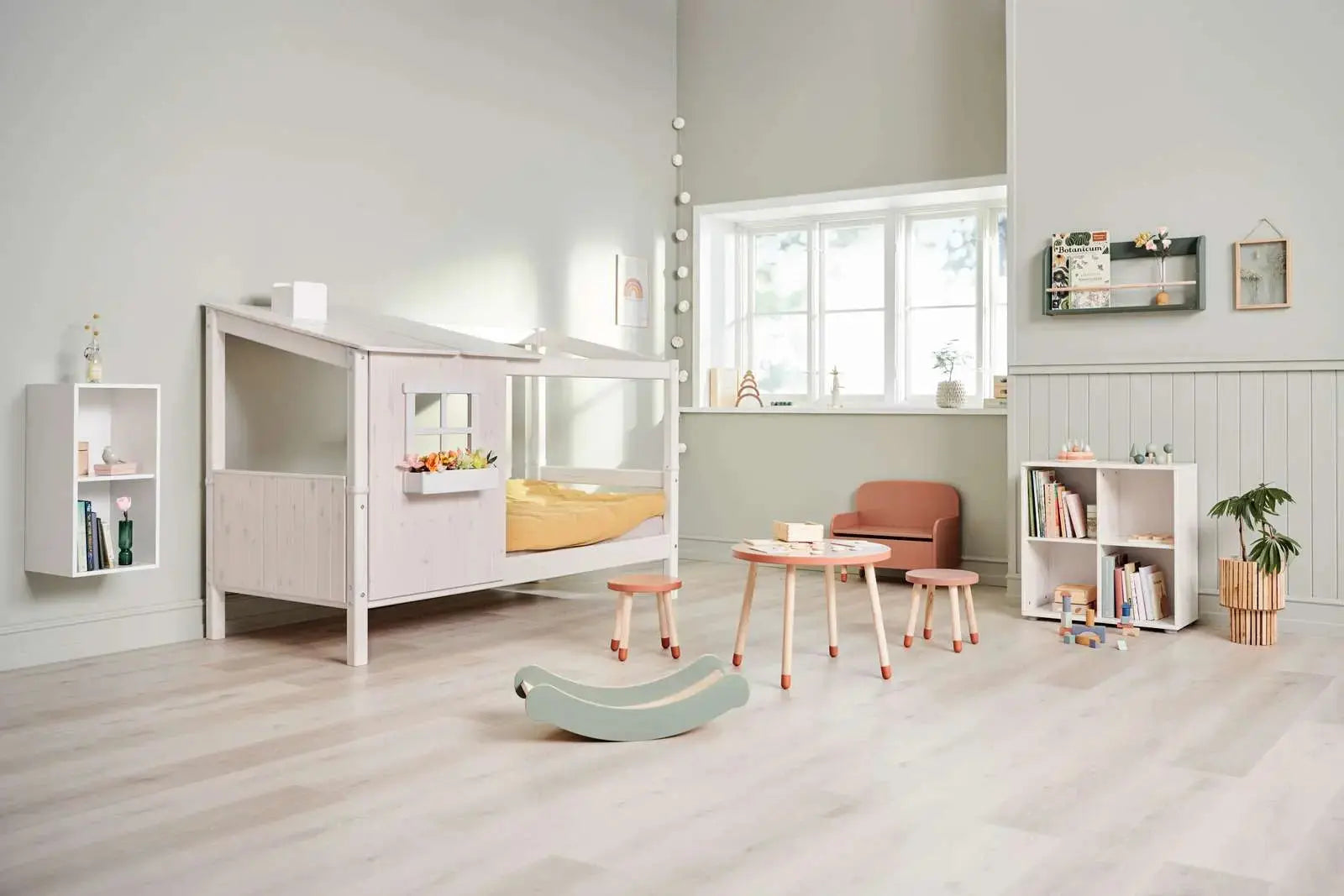 flexa-classic-spielbett-mit-1-2-haus-und-leiter-90x200-cm-wei image 5