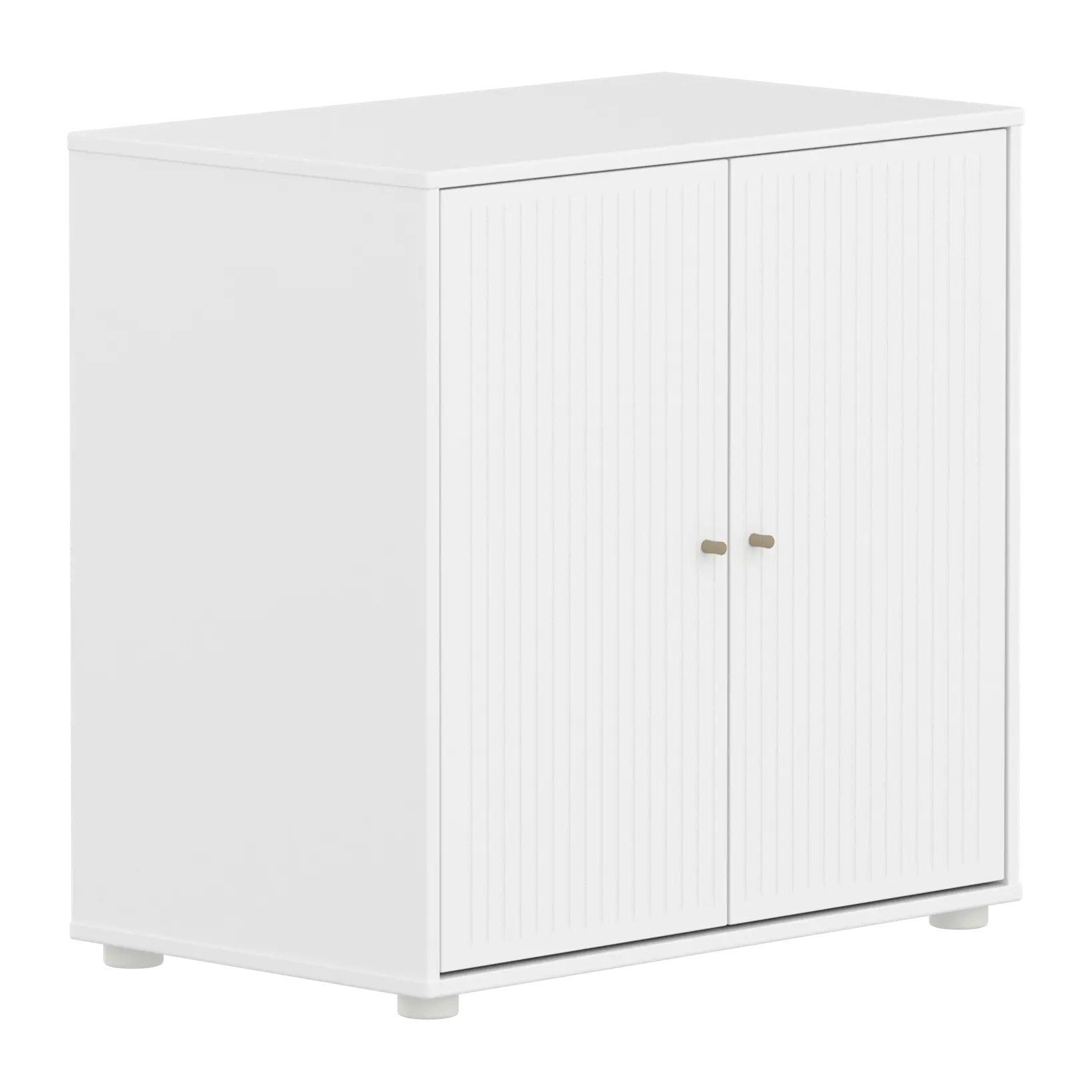 flexa-saga-schrank-2-t-ren-mit-rillen-oat-metallgriffe-wei image 3