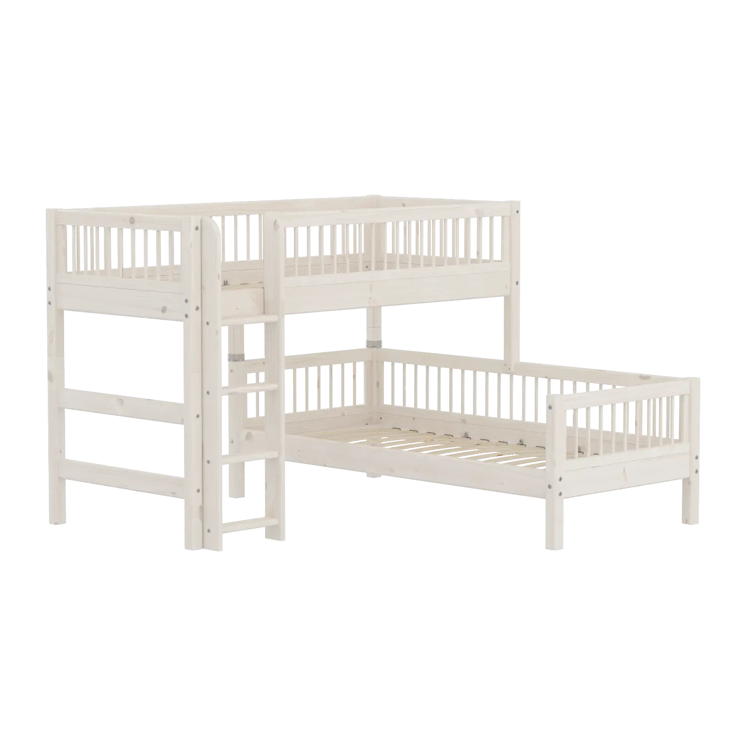 flexa-classic-etagenbett-143-cm-90x200-cm-mit-leiter-und-absturzsicherung-wei image 5