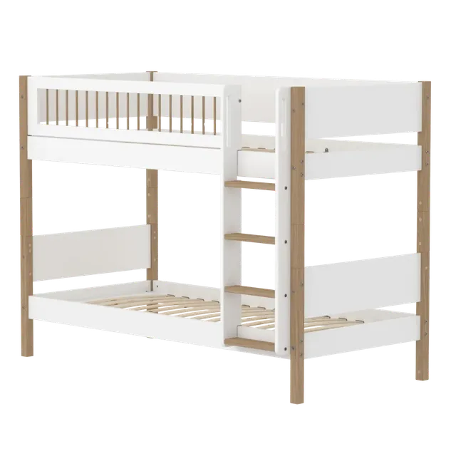 flexa-nor-etagenbett-154-cm-mit-leiter-90x200-cm-wei-eiche image 1
