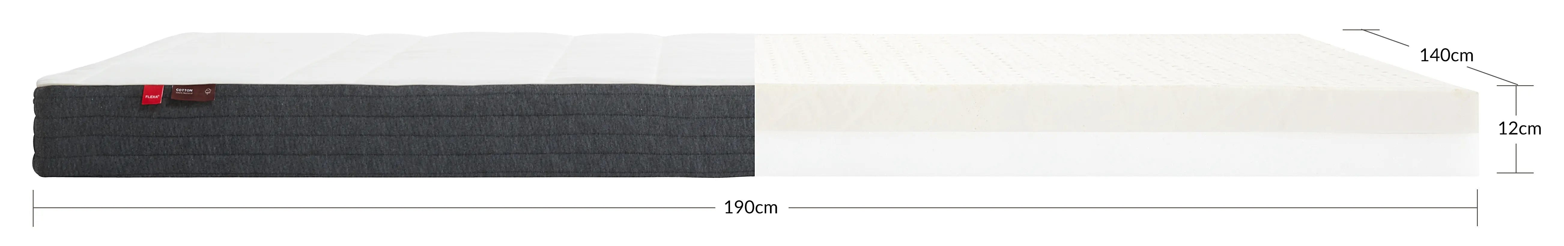 flexa-latexmatratze-140x190-cm-mit-baumwollbezug image 5