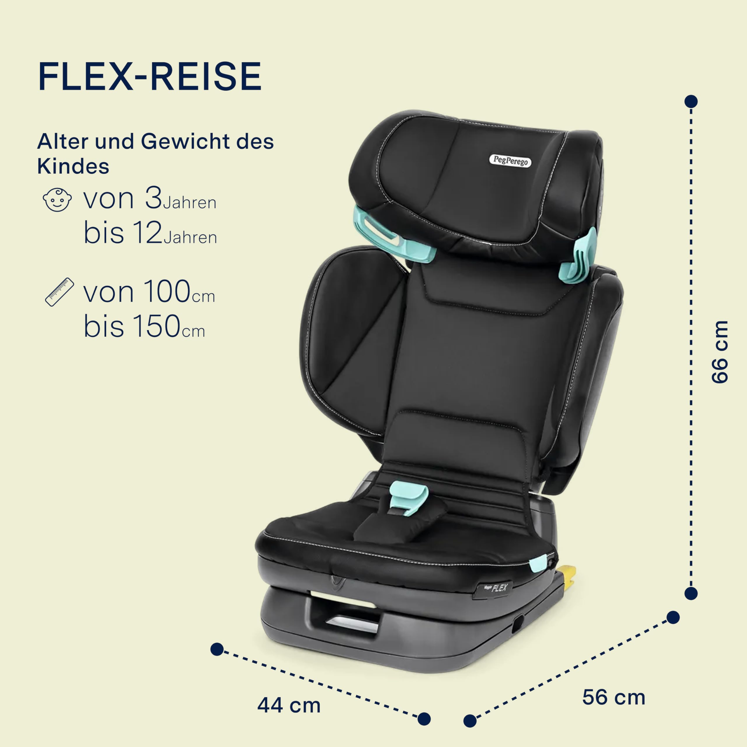 peg-perego-viaggio-flex-isofix-autositz-100-150-cm-licorice image 2