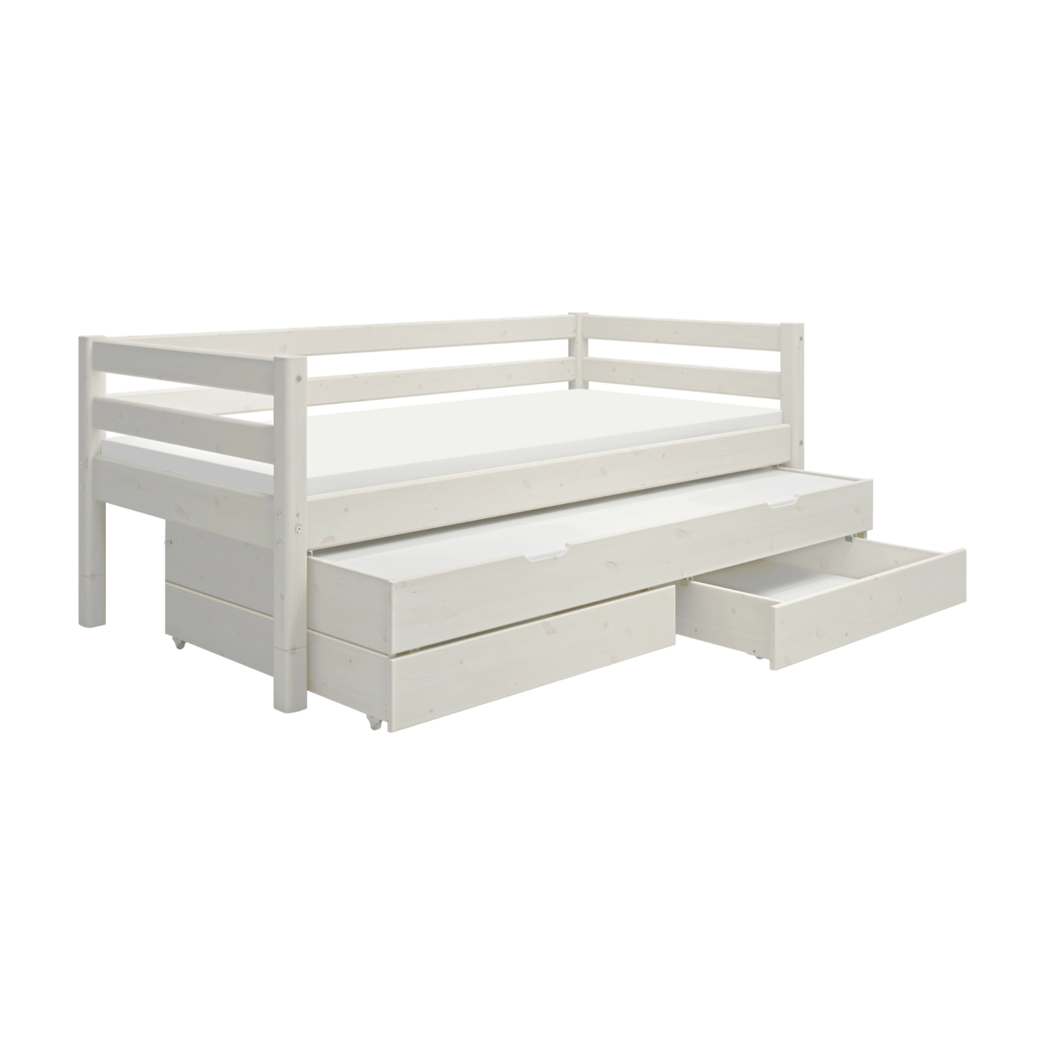 flexa-classic-tagesbett-90x200-cm-mit-ausziehbett-90x190-cm-und-schubladen-wei image 7