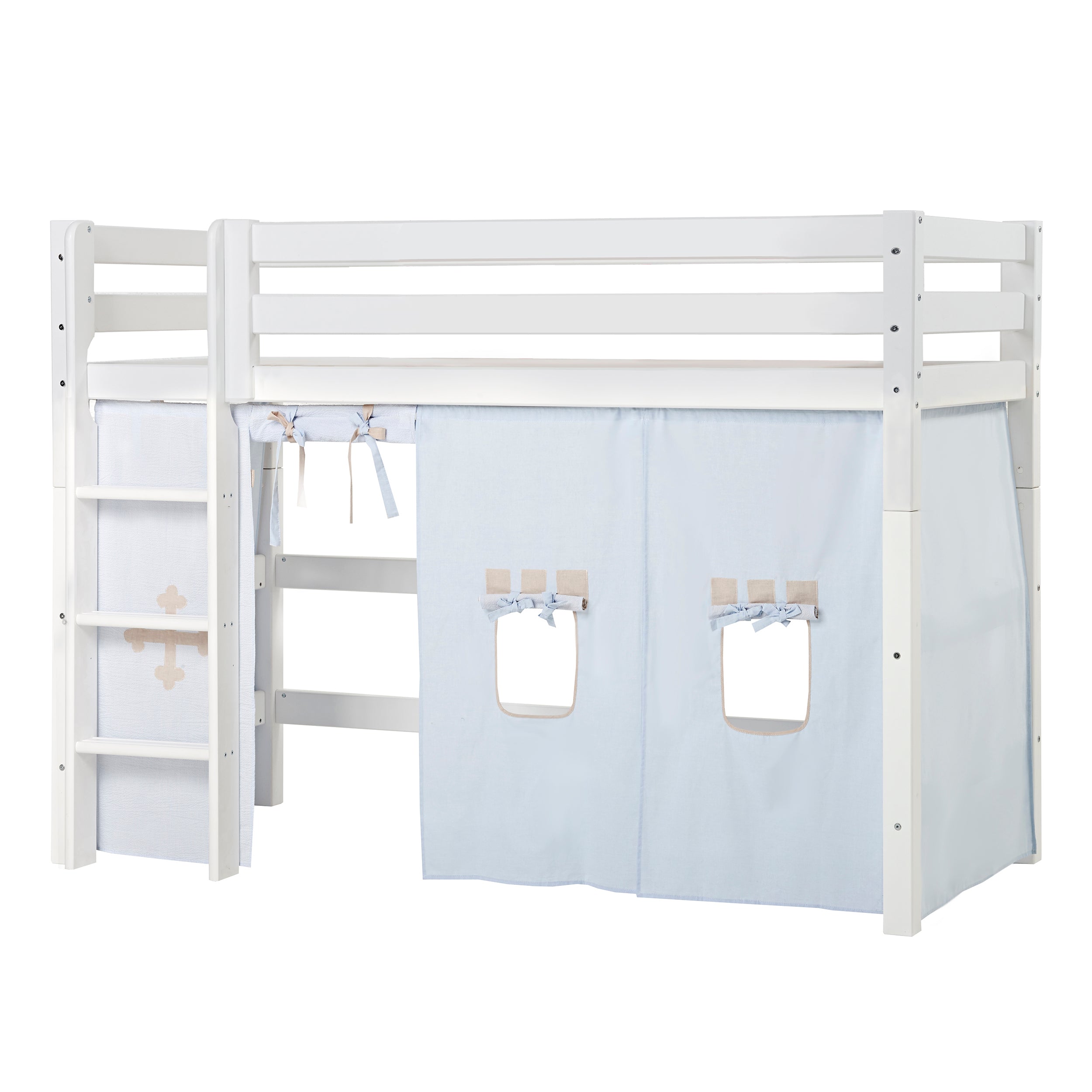 hoppekids-eco-luxury-mittelhohes-bett-mit-fairytale-knight-bettvorhang image 7